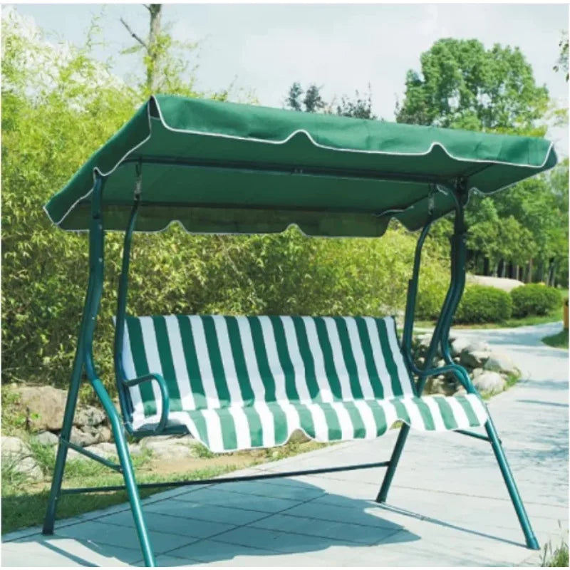 Vebreda 3-Seat Patio Outdoor Porch Swing Glider Chair with Canopy Green